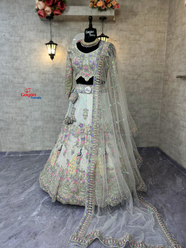 Off white  premium Coding Sequins work and designer blouse perfect fit for you