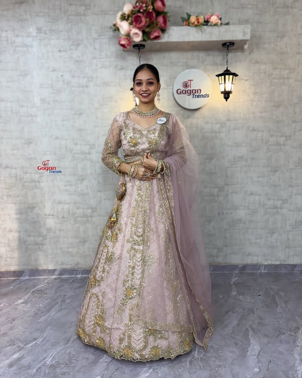 Premium Soft Net Lehenga Choli with Sequins Embroidery