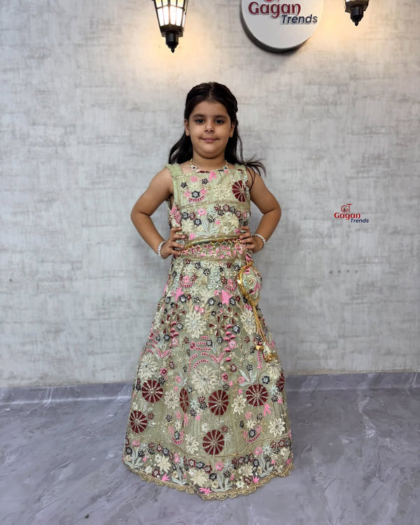 Lehenga Choli with Coding Sequins – Fully Stitched Traditional Dress (0–18 Years)