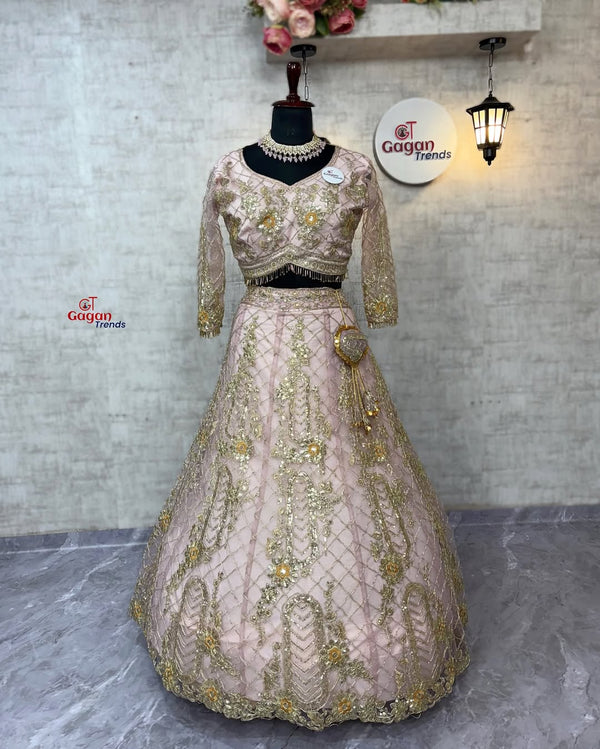 Premium Soft Net Lehenga Choli with Sequins Embroidery